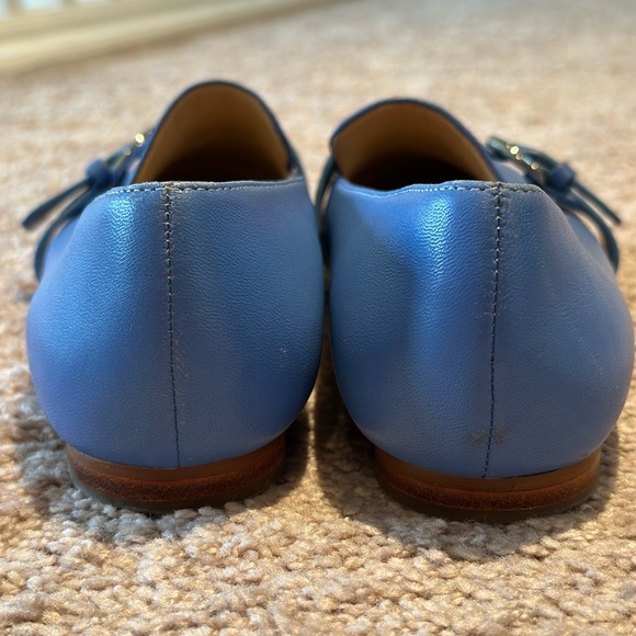 Talbot’s Blue Leather Loafers with Buckle 7.5M - Picture 2 of 9